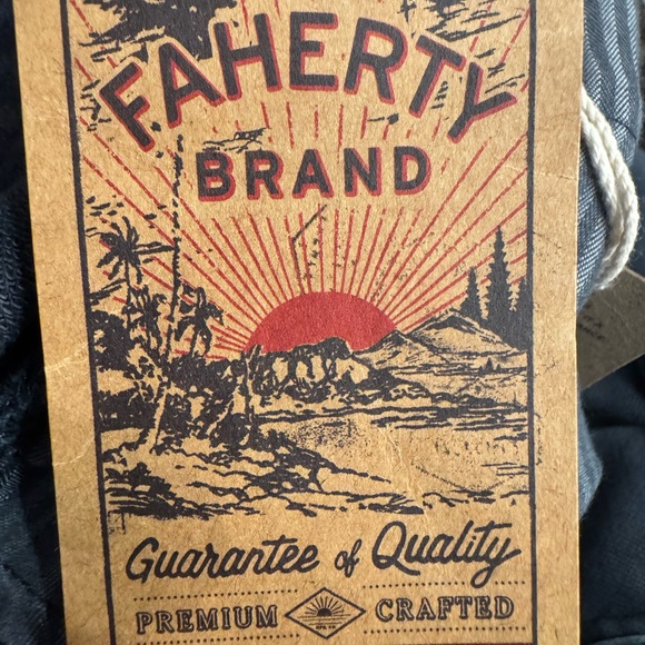 Faherty Blue Slim Pants Versatile Style - Picture 7 of 8